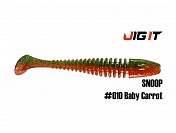 Силиконовая приманка Jig It Snoop 4in, 10см 6гр цв. 010 кальмар (6шт/уп)