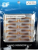 Силиконовая приманка Crazy Fish Nano minnow 1,1in 2,7мм цв.14 (кальмар)