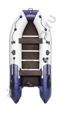 Лодка Ривьера Компакт 3600 СК комби светло-серый/синий