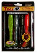 Силиконовая приманка Lucky John Pro Series Tioga Fat 4.5in 11.4см / Mix1 (4 шт/уп)