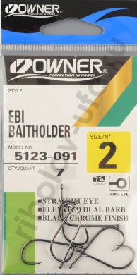 Офсетный крючок Owner №5123 №2 с зубц.