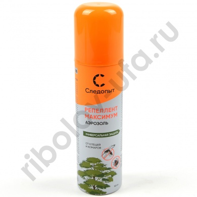 Репеллент Следопыт Максимум от клещей и комаров, аэроз., 150 мл