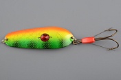 Блесна колеб. Kuusamo Rasanen 70/20 (бусинка, незацеп.) BL/GR/FYe/FR-S, UV