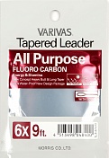 Подлесок конусный флюорокарбон Varivas All Purpose Fluorocarbon Tapered Leader Natural 9 ft 6X