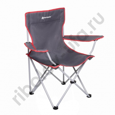 Кресло складное Nisus серый/красный 