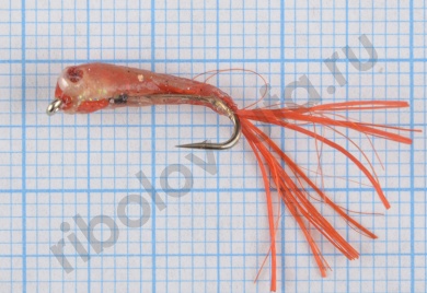 Малек-пыздрик кр.№12 хвост распуш., цв. красный #032