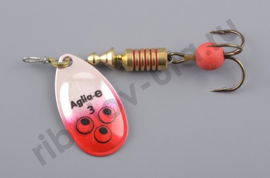 Блесна Mepps Aglia-E № 3 серебро/красный (6,5гр)