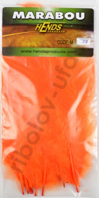 Перья марабу Hends Marabou Hot Orange Fl. (10шт/уп)