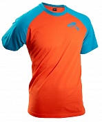 Футболка Novatex Grayling хлопок, оранжевый/бирюзовый р.L