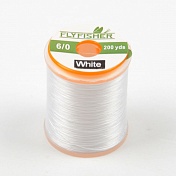 Монтажная нить Flyfisher 6/0 200 yards 180м Bleached (white) ZX032624