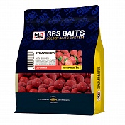 Бойлы GBS пылящие 24 мм 1кг Strawberry Клубника (пачка)