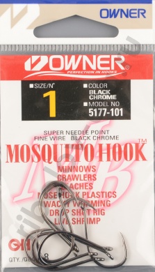 Одинарные крючки Owner Mosquito Hook BC №5177 №1