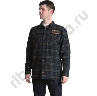 Рубашка Alaskan с мех. подкл. синяя клетка р. XXXL