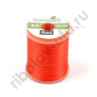 Монтажная нить Flyfisher 6/0 200 yards 180м Red ZX032620