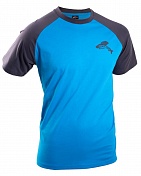 Футболка Novatex Grayling хлопок, графит/голубой р.M