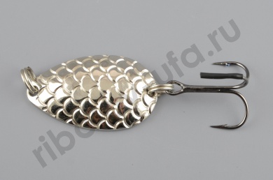 Блесна Бубнов колеблющаяся Ложка 40мм 7 гр. белая