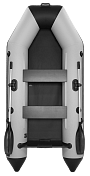 Лодка Аква 2800 светло-серый/черный