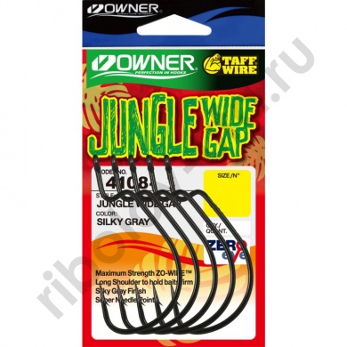 Офсетный крючок Owner 4108 Jungle Wide Gap teflon №6/0