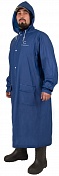 Плащ-дождевик Следопыт плотный PVC, 72x125см, на кнопках с капюшоном, р. 52-54, цв. синий
