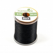 Монтажная нить Flyfisher 6/0 200 yards 180м Black ZX032624