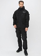 Костюм демисезон. Huntsman Горка-5 цв. Черный ткань Смесовая Рип-Стоп р. 44-46 рост 170-176 на молни