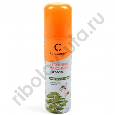 Репеллент Следопыт Максимум от мошек и комаров, аэроз., 150 мл