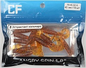 Силиконовая приманка Crazy Fish Angry Spin 1.8in 45мм цв.32 (кальмар)