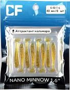 Силиконовая приманка Crazy Fish Nano minnow 1,6in 40мм цв.1 (кальмар)
