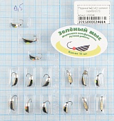 Мормышка вольфрам Зеленый мыс Поденка №2 (чл)+ колокол серебро(0,5)