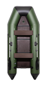 Лодка Аква 3200 Слань-книжка Киль зеленый/черный