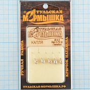 Мормышка вольфрам.Тульская Капля с кембриком 4,0мм серебро