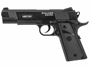 Пистолет пневм. Stalker S1911RD, кал 4,5мм. 12г СО2, металл-пластик, Blowback.120 м/с (Colt 1911)