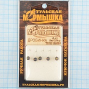 Мормышка вольфрам.Тульская Дробинка с кембриком 4,0мм черное серебро