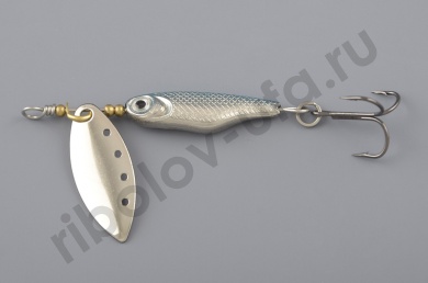 Блесна Caiman Spinner вращ. 6.0гр Silver Blue 184650