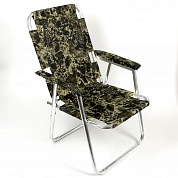 Кресло-шезлонг №1 Медведь алюмин. вес 2,2кг, ширина 46см, высота по спинке 90см, макс.нагрузка 110кг