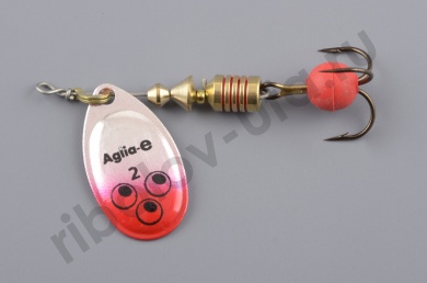 Блесна Mepps Aglia-E № 2 серебро/розовый (4,5гр)